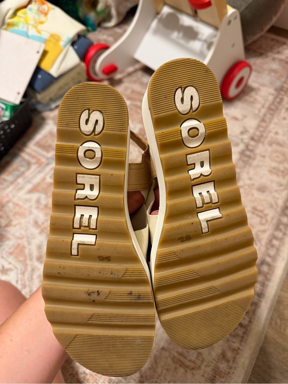Sorel Tan and Cream Platform Wedge Sandal - Picture 4 of 5